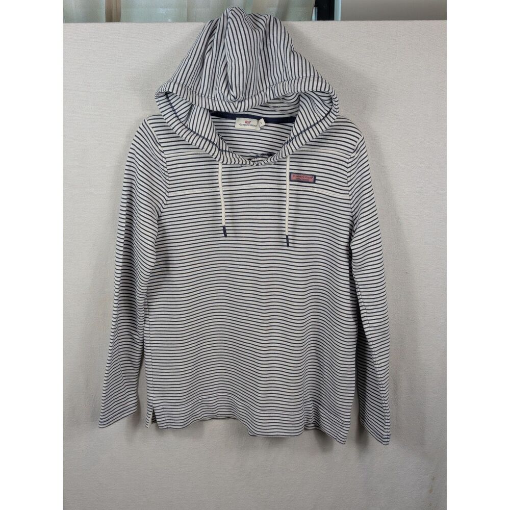 Vineyard Vines Island Striped Hooded Sweatshirt Women's Size Small